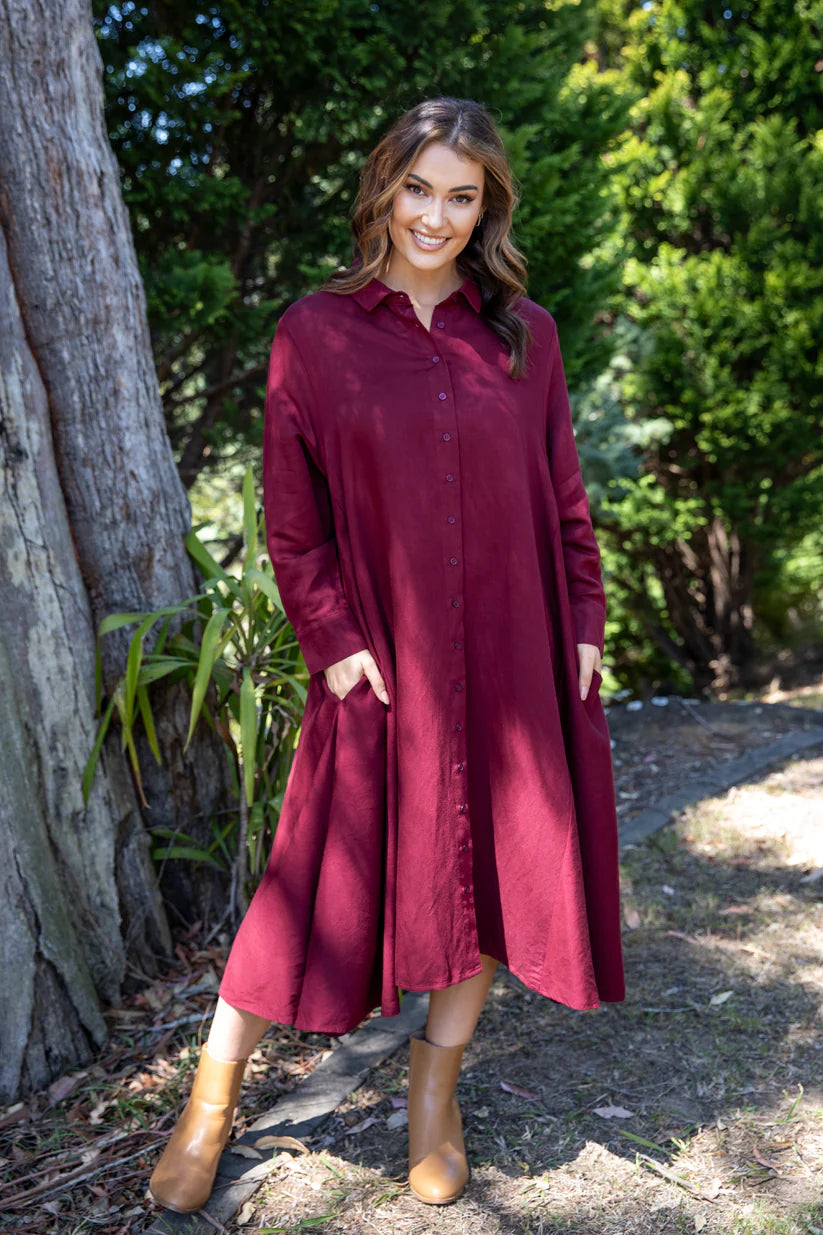 Cadillia Dress - Mahogany