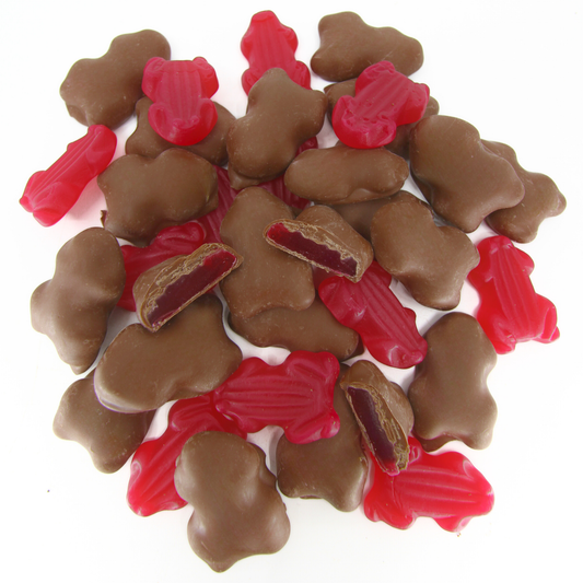 Chocolate Coated Raspberry Frogs 260g