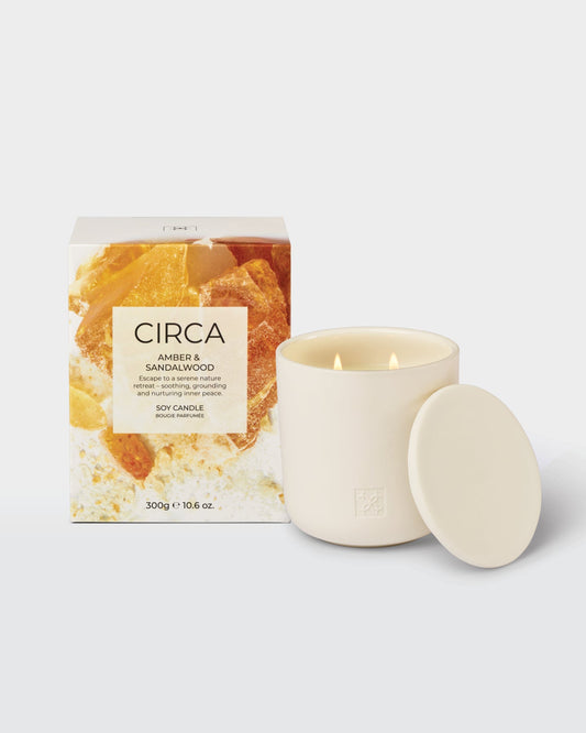 Amber & Sandalwood Soy Candle 300g