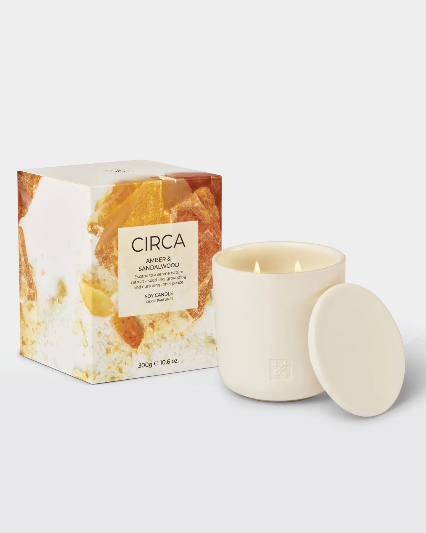 Amber & Sandalwood Soy Candle 300g