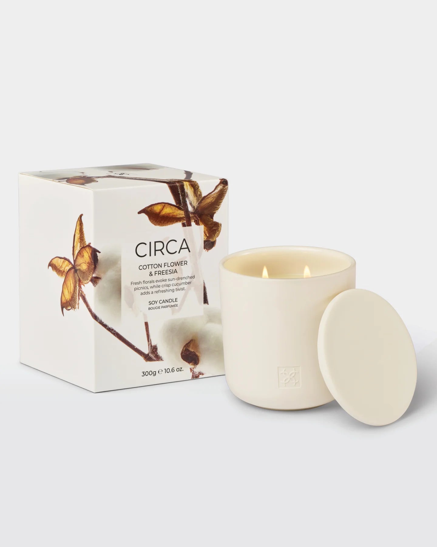 Cotton Flower & Freesia Soy Candle 300g