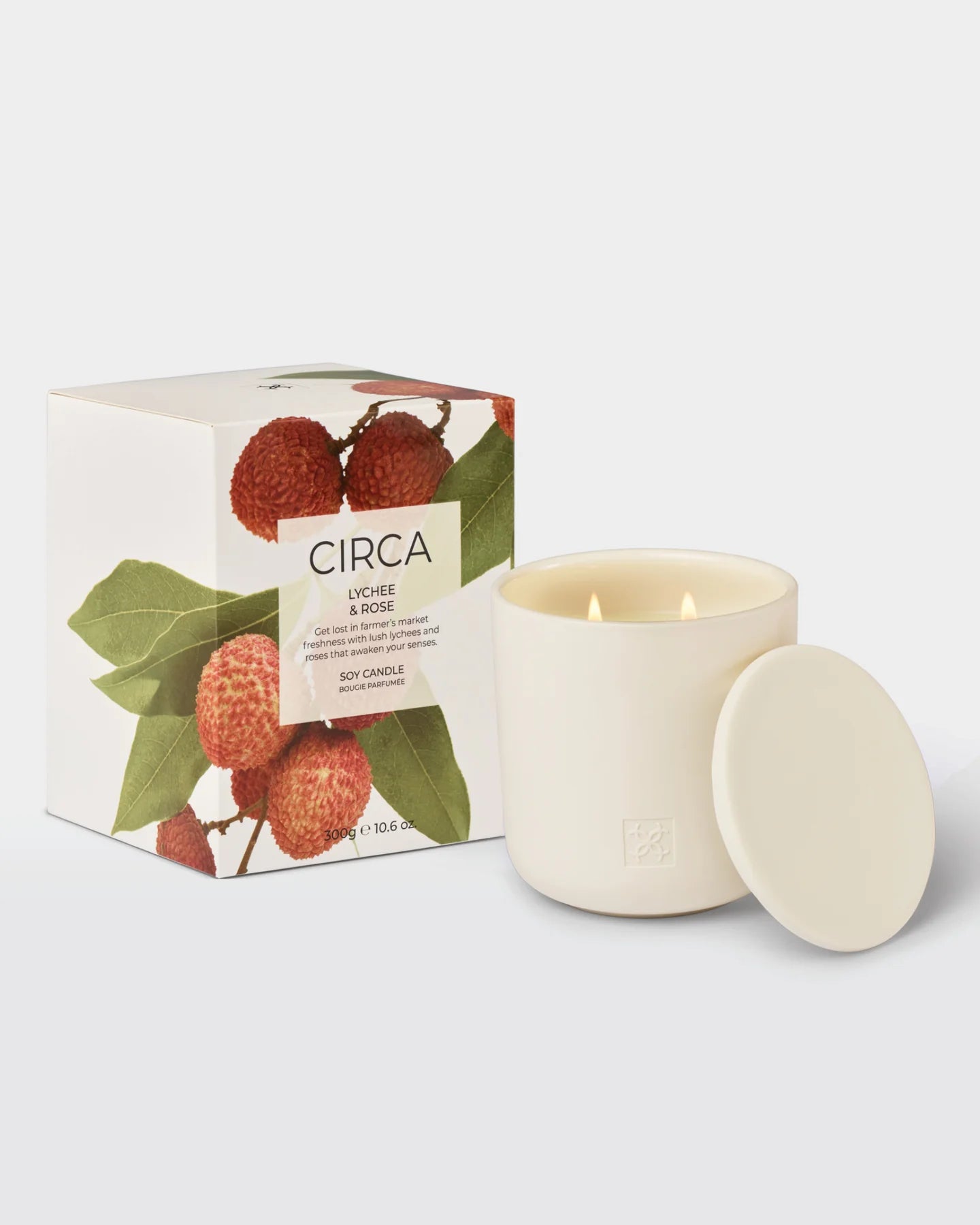 Lychee & Rose Soy Candle 300g