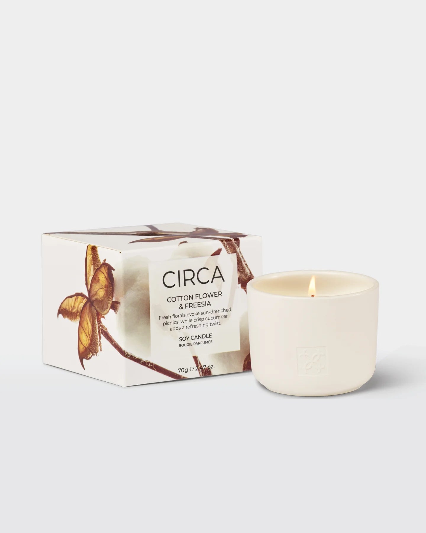 Cotton Flower & Freesia Soy Candle 70g