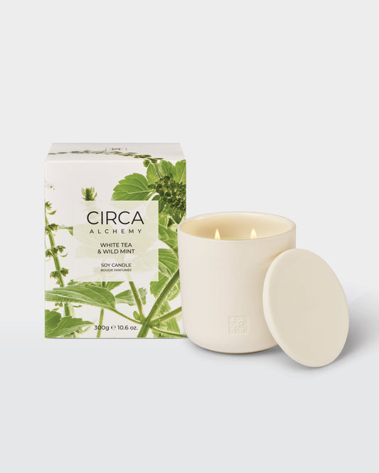 White Tea & Wild Mint Soy Candle 300g