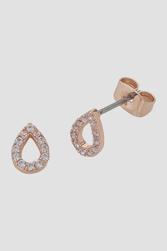 Petite Diamond Rose Gold Earring