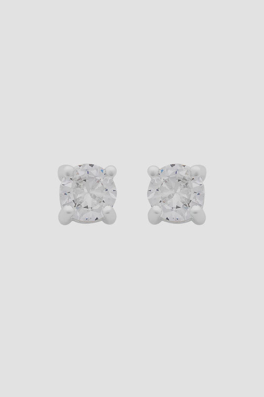 Sylvie Silver CZ Stud