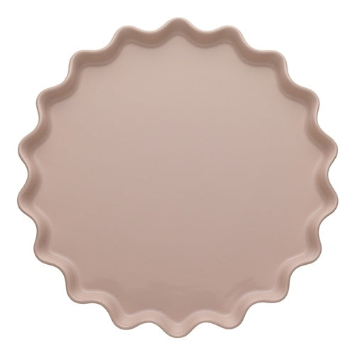 Ruffle Round Platter - Pink Salt