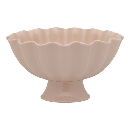 Ruffle Footed Bowl - Pink Salt