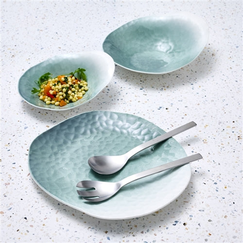 Forge Salad Servers Brushed Silver