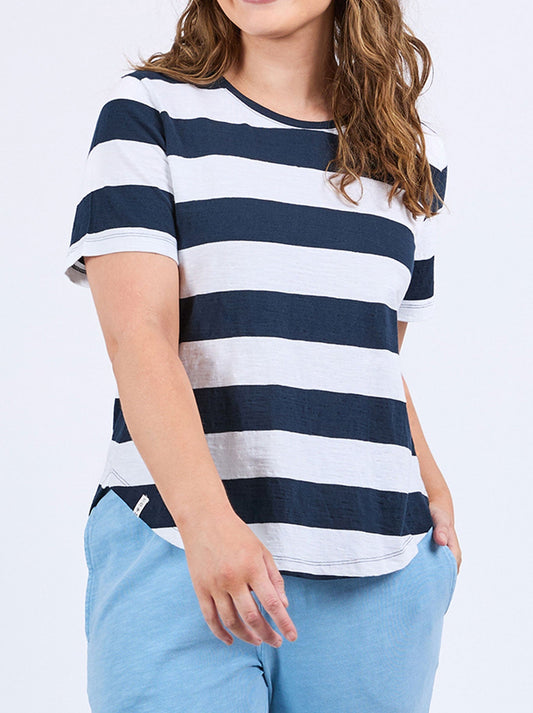 Spritz Stripe S/S Tee - Navy