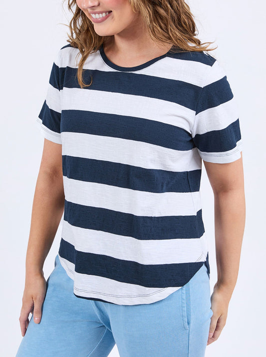 Spritz Stripe S/S Tee - Navy