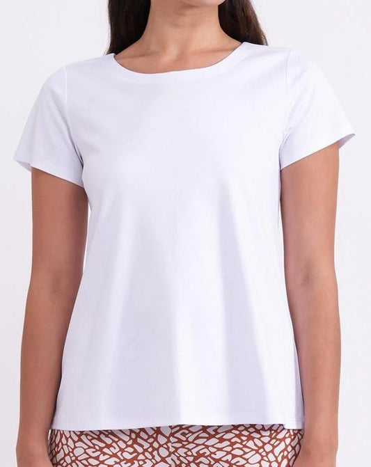 Natural Flare Top - White