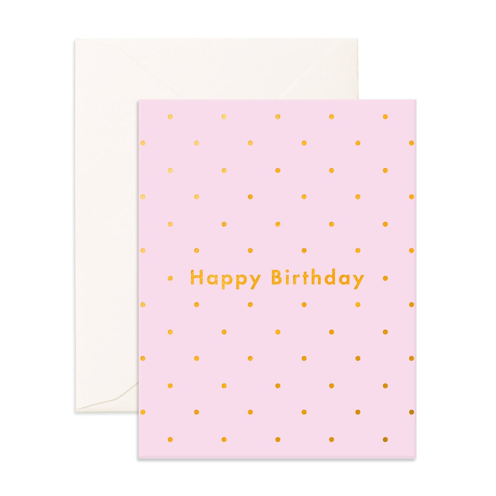 Birthday Lilac Dots Greeting Card