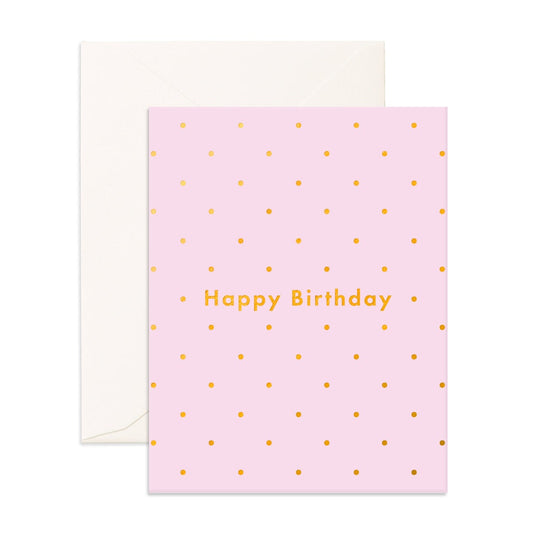 Birthday Lilac Dots Greeting Card