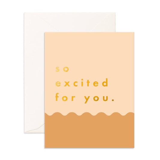 So Excited Caramel Ripple Greeting Card