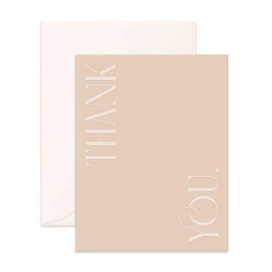 Thank You Greige Greeting Card