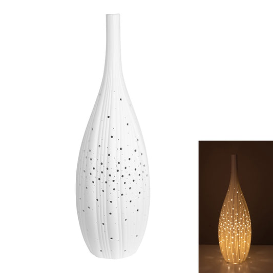 Lester Bisque Bottle Lamp Lg