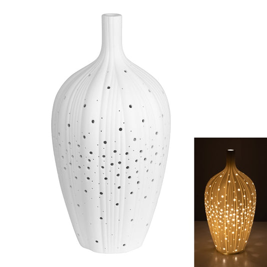 Lester Bisque Bottle Lamp Sm