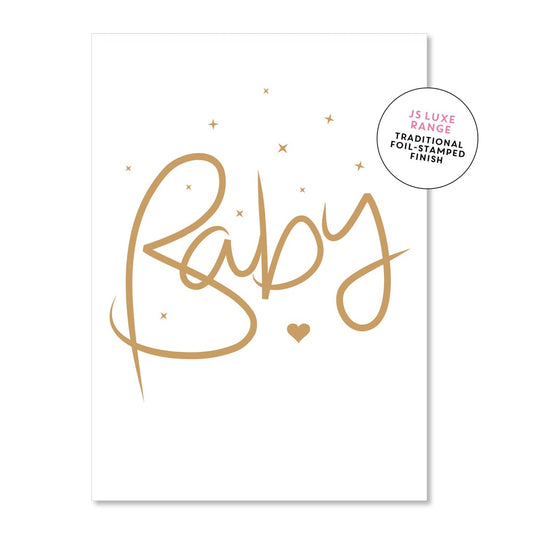 Baby Golden Hearts Greeting Card
