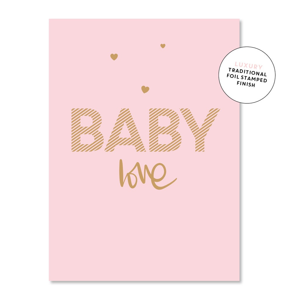 Baby Love - Pink Greeting Card
