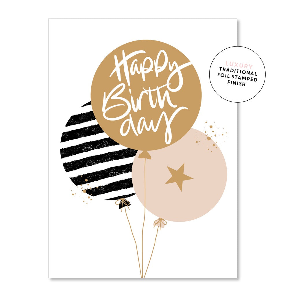 HBD Classic Balloons Greeting Card