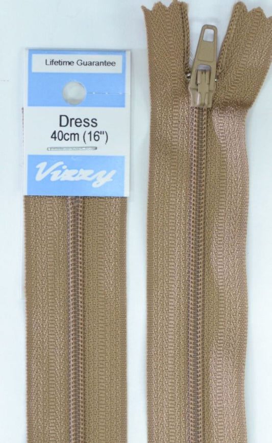 40cm Camel Zipper