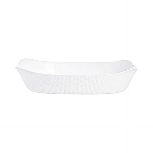 Smart Wavy Rectangle Dish - White