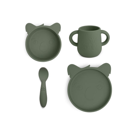 Silicone Dinner Set - 4 pack Dusty Green