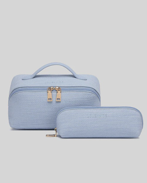 Mary Jayne Cosmetic Bag Set Pale Blue