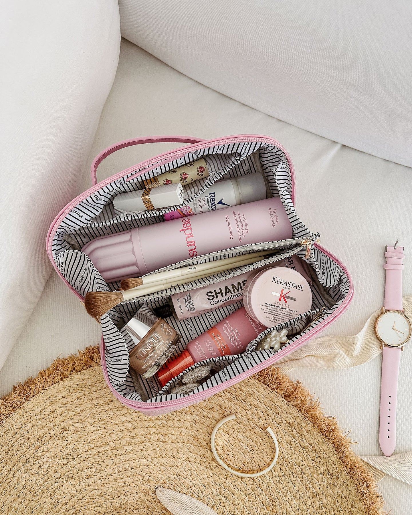 Mary Jayne Cosmetic Bag Set Pink