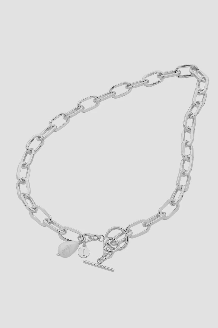Darcy Silver Pearl Necklace