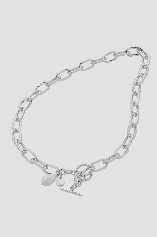 Darcy Silver Pearl Necklace