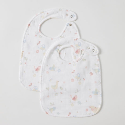 Birdy Muslin Bib Set of 2