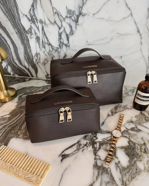 Orion Ellis Cosmetic Bag Set Chocolate