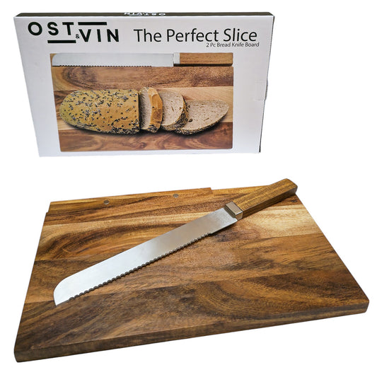 2pc Bread & Knife Cutting Board