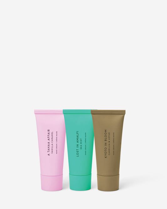 30ml Hand Cream Trio - Kyoto, Amalfi, Tahaa