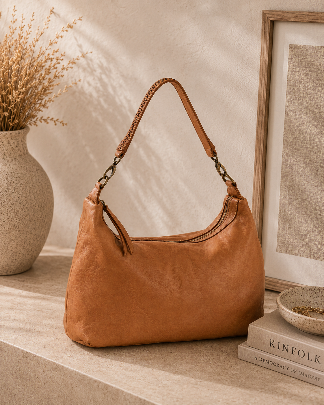 Signature Slouchy Bag Tan