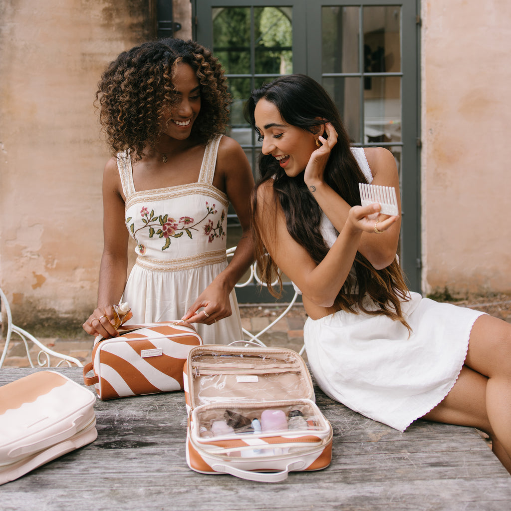 Rust Swirl Cosmetic Bag