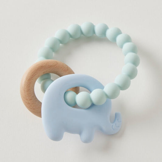 Wren Silicone & Wood Teether - Elephant