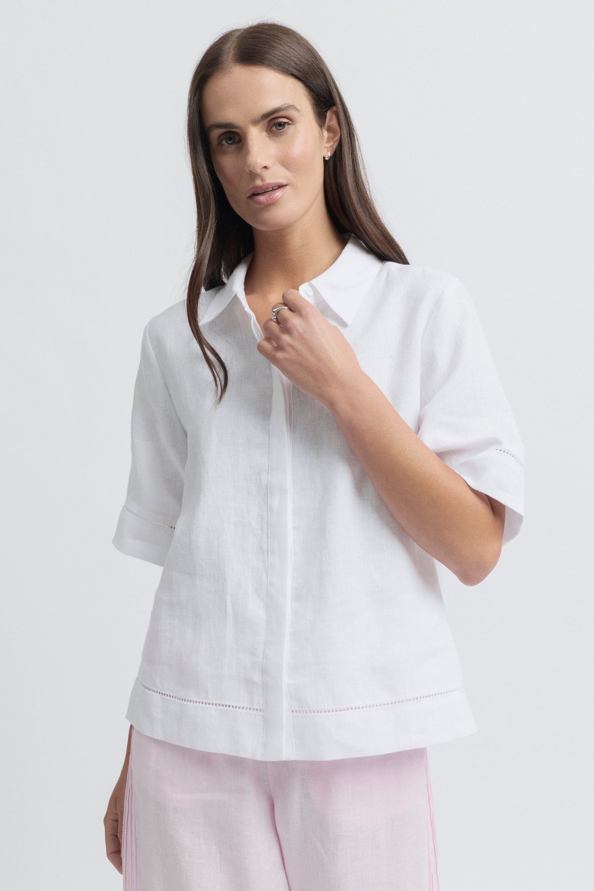 Tirari Lace Shirt - White