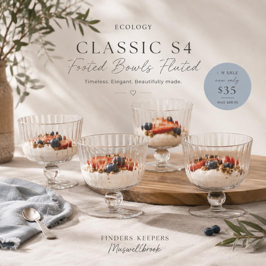 Classic S4 Footed Bowls Fluted