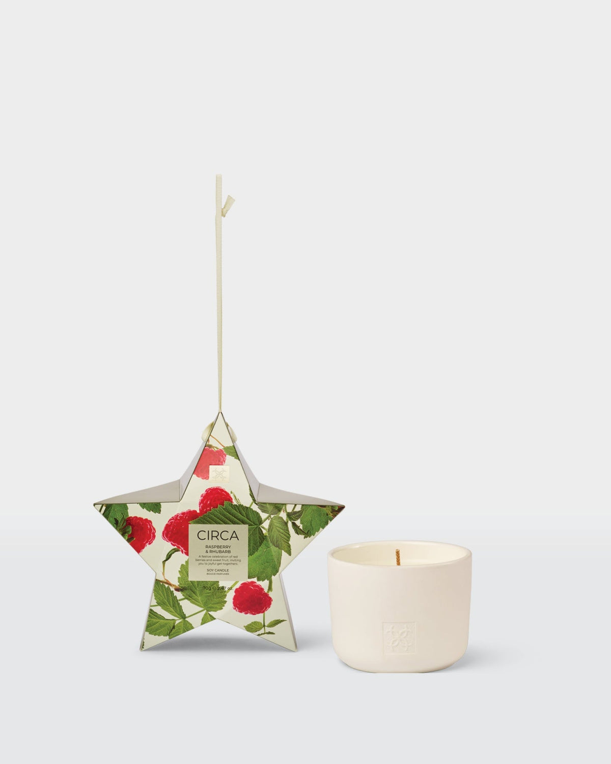Raspberry & Rhubarb Bauble Soy Candle 70g