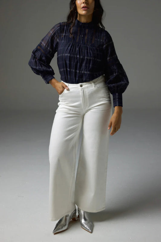 Zoe Kratmann Citation Top - Ink Black Check