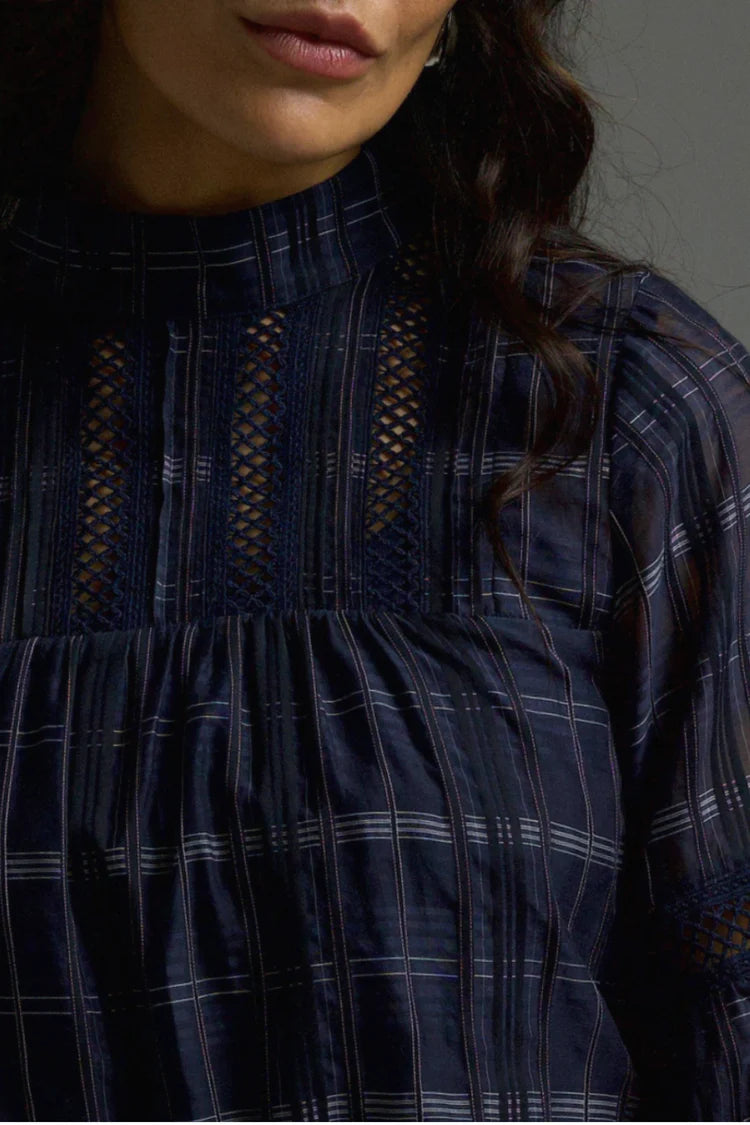 Zoe Kratzmann Citation Top - Ink Black Check