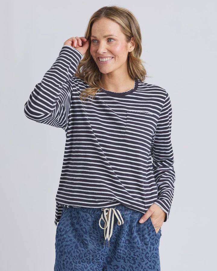 Drea L/S Tee - Navy