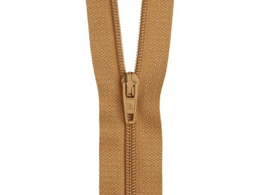 40cm Brown Gold Zipper