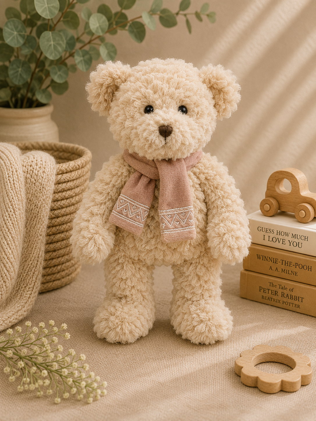 Evie the Bear (Pink Scarf)