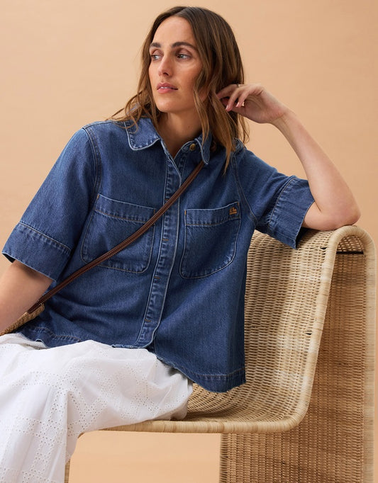 Noa Short Sleeve Shirt - Fresh Indigo
