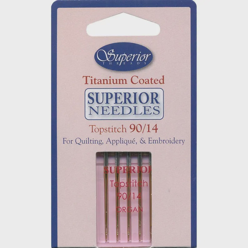 Superior Titanium Topstitch Needles - #90