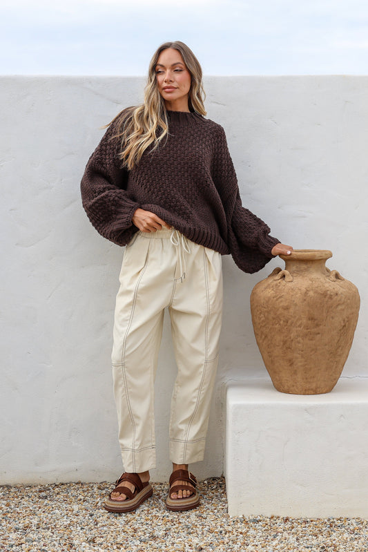 Getaway Block Knit Chocolate
